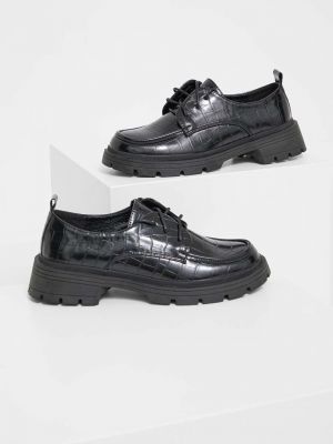 Pantofi oxford cu platformă Answear Lab negru
