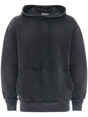 Hoodie med broderi Jw Anderson svart