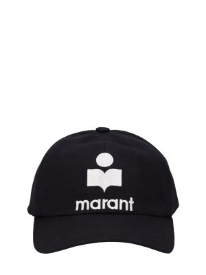 Bombažna kapa s šiltom Isabel Marant črna