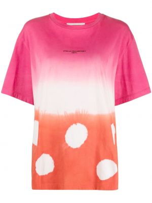 Camiseta con estampado oversized tie dye Stella Mccartney rosa