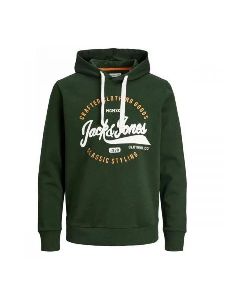 Sweter z kapturem Jack & Jones zielony
