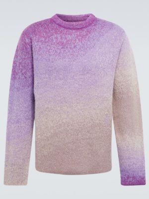 Pulover s prelivanjem barv iz moherja Erl vijolična