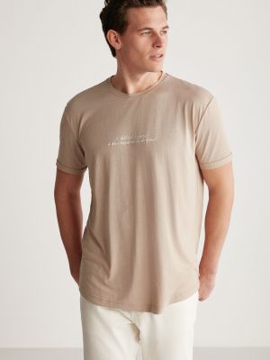 Siuvinėtas marškinėliai Grimelange smėlinė