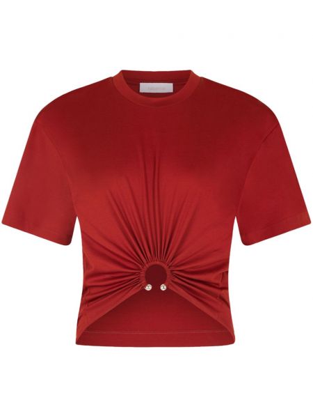 Bavlnené tričko Rabanne červená
