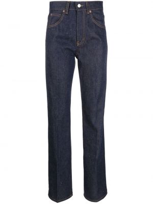 Høy midje straight jeans Victoria Beckham blå