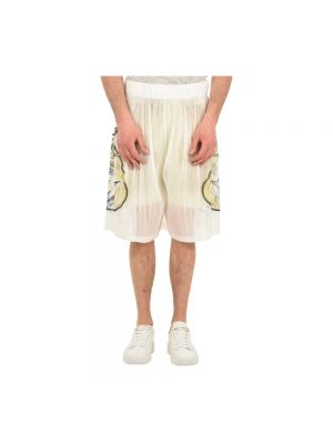 Pantalones cortos con estampado Burberry blanco