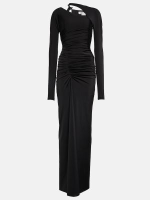 Sukienka długa asymetryczna Victoria Beckham czarna