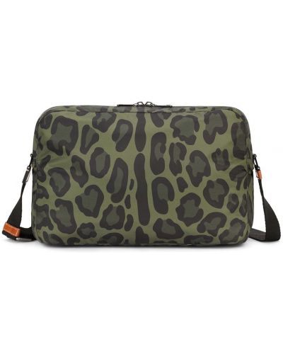 Bolsa de hombro leopardo Dolce & Gabbana verde