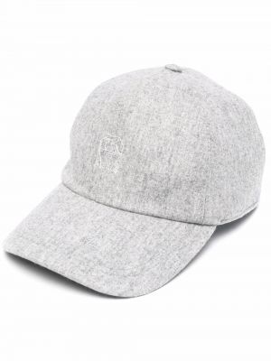 Brodert cap Brunello Cucinelli grå