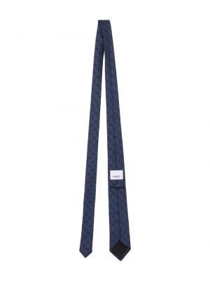 Žakárová hedvábná kravata Burberry modrá