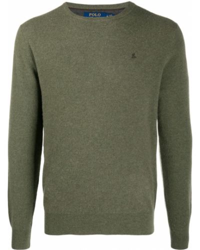 Merino ull brodert lang genser Polo Ralph Lauren