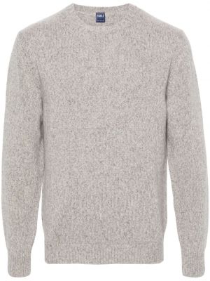 Кашмирен пуловер с кръгло деколте Fedeli сиво
