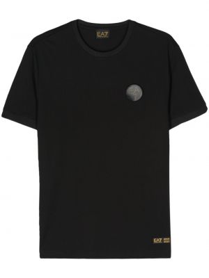 T-shirt avec applique Ea7 Emporio Armani noir