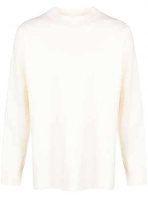 Woll pullover mit rundem ausschnitt Jil Sander weiß