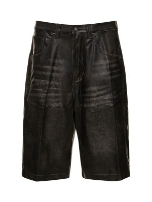 Kožne kratke hlače od umjetne kože Jaded London crna