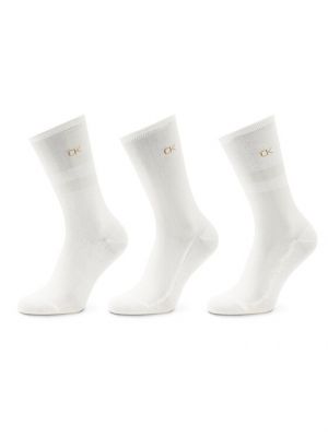 Ψηλές κάλτσες Calvin Klein λευκό