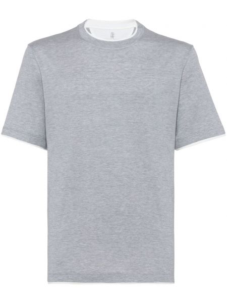 Jersey t-shirt Brunello Cucinelli grau