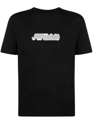 T-shirt en coton à imprimé Junya Watanabe Man noir