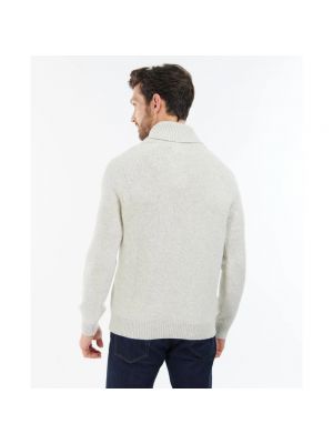 Sweter z okrągłym dekoltem Barbour biały