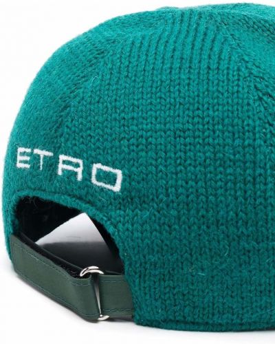 Gorra con bordado Etro verde