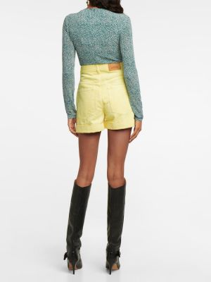 High waist jeans shorts Isabel Marant gelb