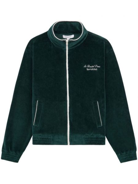 Bombažna jakna iz pliša Sporty & Rich zelena