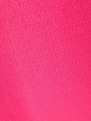 Žakárový šál Moschino růžový