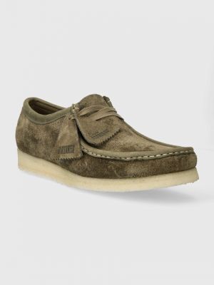 Pantofi din piele Clarks Originals verde