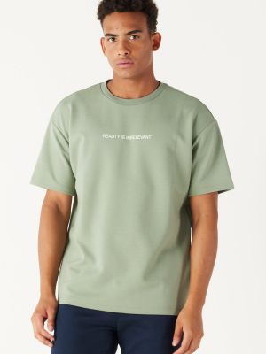 Bluza dresowa z krótkim rękawem Ac&co / Altınyıldız Classics zielona