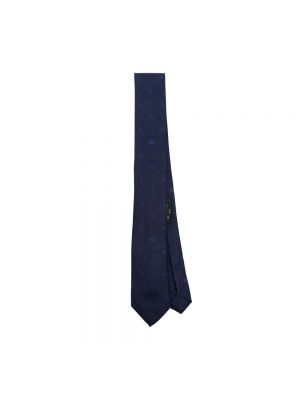 Krawat z wzorem paisley żakardowy Etro niebieski