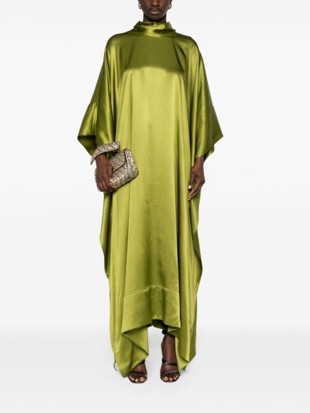 Jedwabna sukienka długa Taller Marmo zielona