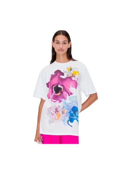 Camiseta de flores con estampado Stine Goya blanco