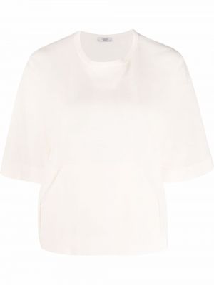 Тениска с кръгло деколте Peserico бяло