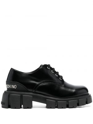 Pantofi oxford din piele Love Moschino negru