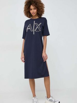 Памучна мини рокля Armani Exchange