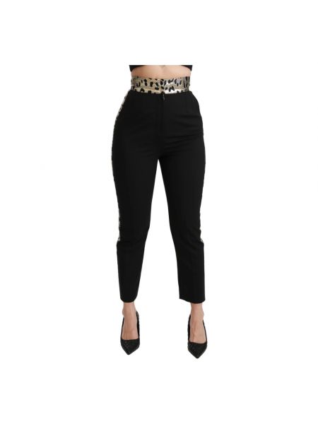 Jacquard high waist skinny jeans mit leopardenmuster Dolce & Gabbana