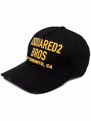 Brodert cap Dsquared2 svart