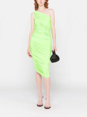 Asymetrické midi šaty Norma Kamali zelené
