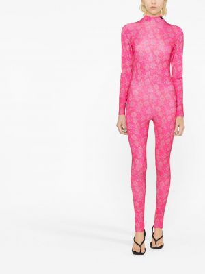 Jersey geblümt overall mit print Rotate pink