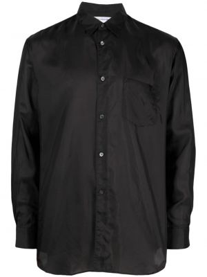 Satynowa koszula zapinana na guziki klasyczna Comme Des Garcons Shirt - сzarny