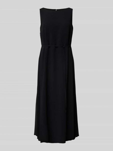 Sukienka midi w jednolitym kolorze Comma czarna