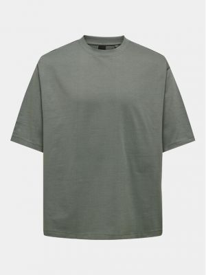 Marškinėliai oversize Only & Sons pilka
