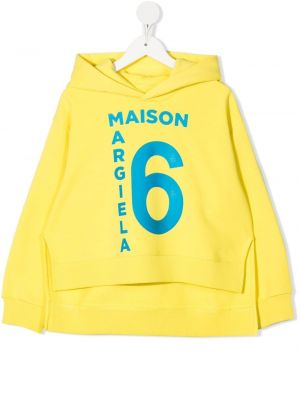 Hoodie för tjejer Mm6 Maison Margiela Kids gul