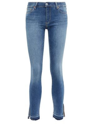 Skinny fit džinsai Ag Jeans mėlyna