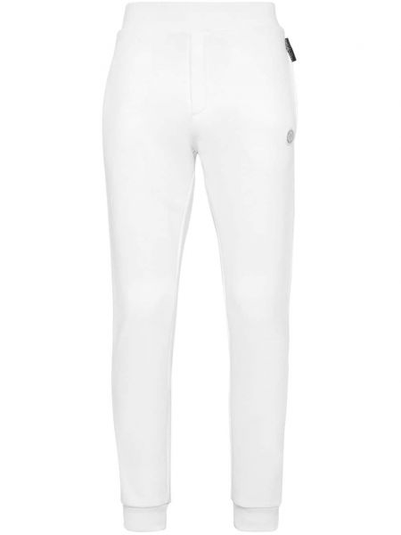 Teplákové nohavice Plein Sport biela