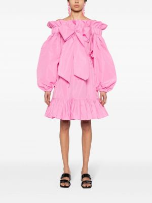 Sukienka mini z falbankami Patou różowa