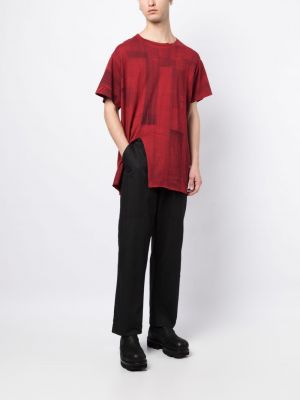 Bavlněné tričko Yohji Yamamoto červené