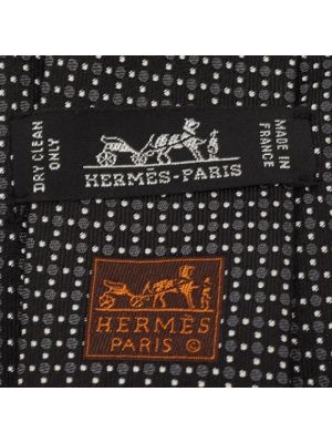 Top de seda Hermès Vintage negro