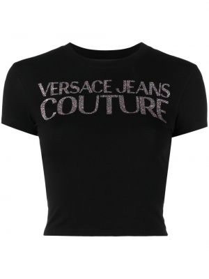 Trykt t-skjorte Versace Jeans Couture svart