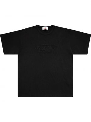 Тениска бродирана Supreme черно
